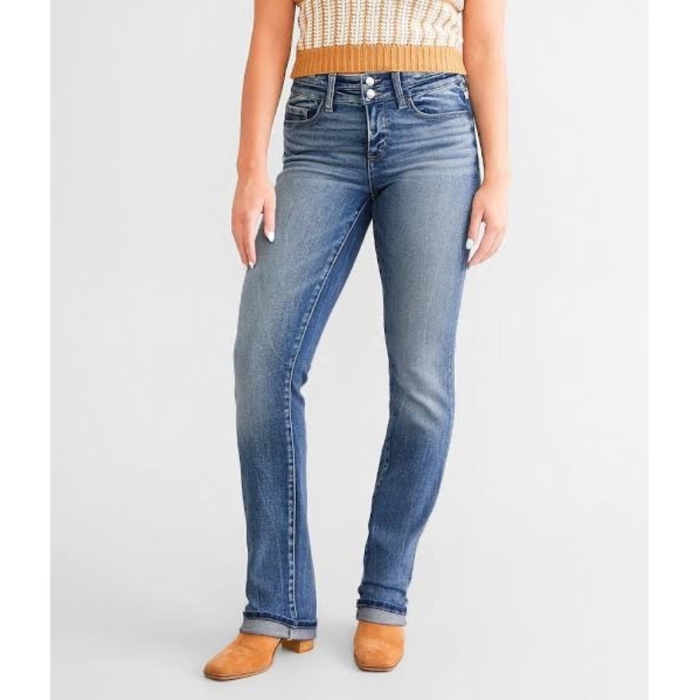 BKE Payton Bootcut Jeans NWT Medium Wash Stretch Denim 27L Long